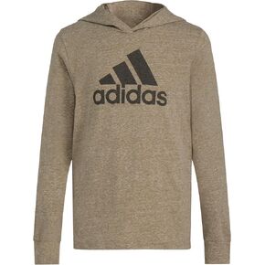 adidas Boys' Long Sleeve Cotton Bos Logo Hooded T-Shirt