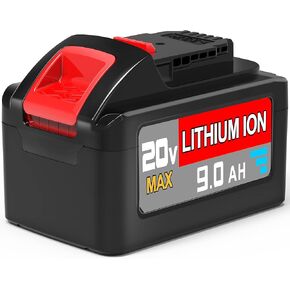 CHAUNVEN 9.0Ah DCB606 Battery Replacement for Dewalt 20V / 60V / 120V Battery MAX DCB606 DCB609 DCB612 Cordless Power Tools Battery