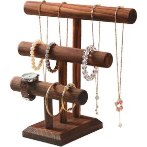 Julysky Bracelet Holder Stand, Bracelet Display with 3 Tier,Velvet Jewelry Organizer Stand for Necklaces Bangles and Watches(Ice Velvet)