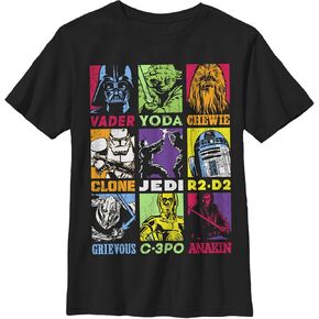 Star Wars boys Pop Art Revenge Players Graphic Tee T Shirt, Black, Large US