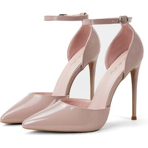 Elisabet Tang High Heels, Women Pumps D'Orsay Ankle Strap Pointed Toe Stiletto Heels Rhinestone Party Wedding Shoes in Saudi Arabia