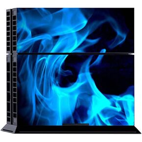 Vinyl Skin Sticker for Playstation 4, Blue Fire PS4 Console and Controllers Skins Wrap Vinyl Sticker Decal Cover