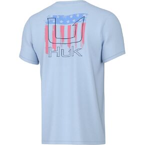 HUK Unisex Kid's Short Sleeve Performance Tee, Fishing T-Shirt, Off The Water-Baked Clay, Medium