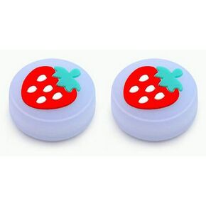 Luminous Thumb Stick Grips Caps Analog Thumb Grips Caps Joystick Covers for Switch Lite for NS Joy-Con Controlle (Strawberry -Pink)