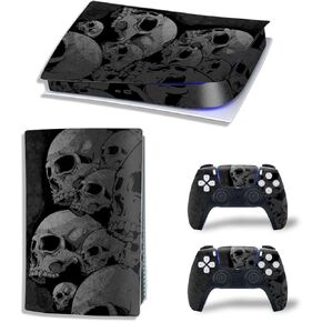DOMILINA Purple Galaxy Full Body Vinyl Decal Cover for PS5 Digital Edition Console & Controllers