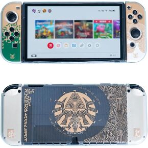 PERFECTSIGHT Protective Case Compatible with Nintendo Switch Anti-Scratch Shockproof Slim Cover Case for NS Switch and Joy-Con（Black-Tears of The Kingdom）