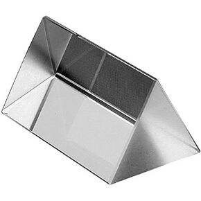 Amlong Crystal 4 inch Optical Glass Equilateral Prism for Teaching Light Spectrum Physics and Photo Photography Prism, 100mm