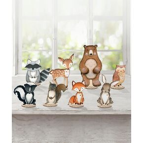 Forest Critters Painted Wooden Animal Cutout Shapes (Small Forest Trees (bundle of 3))