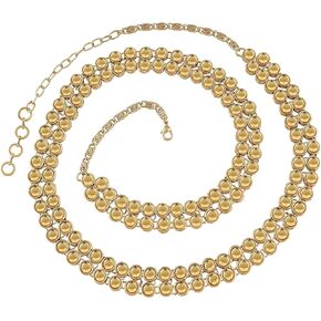 I Jewels 18k Rhodium Plated Indian Wedding Bollywood Ethnic Kundan Studded Kamarband/Belly Chain for Women (B016-1)