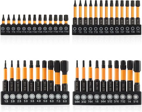 Rocaris 50 Pack Screwdriver Bit Set, 3 in Security Bit Set Extra Long Magnetic Driver Kit with Case, Hex, Star Bits, Philips, Square, Spanner Bits - S2 in Saudi Arabia