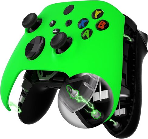 غطاء حماية امامي بديل مغناطيسي اسود من اكستريم ريت لجهاز تحكم Xbox Series X & S، غطاء غطاء لوحة حماية ذاتي الصنع مع حلقات مميزة لوحدة تحكم Xbox Core موديل 1914 - وحدة التحكم غير متضمنة in Kuwait