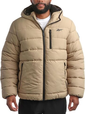 Reebok Mens Winter Jacket - Heavyweight Sherpa Lined Puffer Parka Mens Winter Coat - Insulated Quilted Ski Jacket for Men in Saudi Arabia