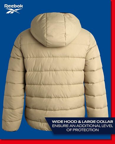 Reebok Mens Winter Jacket - Heavyweight Sherpa Lined Puffer Parka Mens Winter Coat - Insulated Quilted Ski Jacket for Men in Saudi Arabia