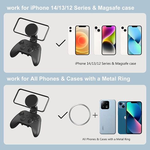 Xbox Controller Phone Mount - Gaming Phone Holder,MagSafe phone mount Magnetic for Xbox One & Xbox Series X|S Controllers in Saudi Arabia