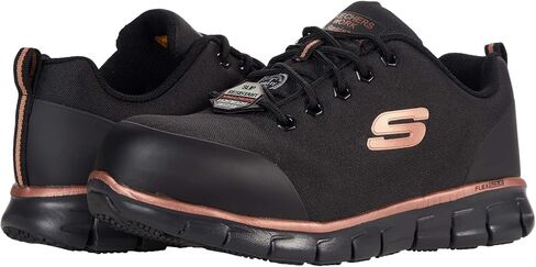 Skechers Women's Work, Sure Track - Chiton Alloy Toe Work Shoe in Saudi Arabia