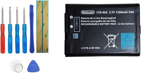 Vvsialeek KTR-003 Replacement Battery Compatible with New Nintendo 3DS N3DS with Toolkit in Saudi Arabia