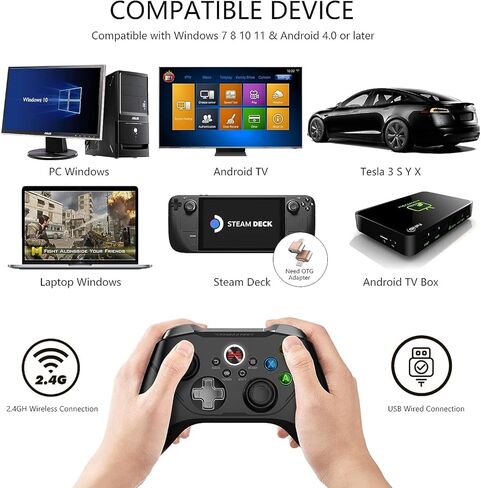 BEITONG Asura 2Pro PC وحدة تحكم ألعاب Hall Effect Trigger Wireless Gamepad لنظام التشغيل Windows 7 8 10 11 Switch Steam Deck Tesla، اهتزاز مزدوج/ماكرو/أزرار متقدمة/حساسية عصا التحكم وضبط المنطقة الميتة in Kuwait