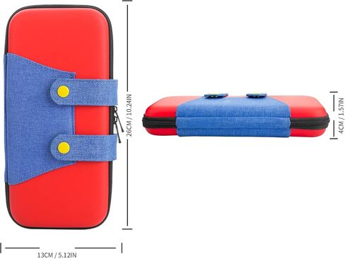 HYPERCASE Classic Theme for Mario Carrying Case Compatible with Nintendo Switch OLED, Cute Protective Case Storage 10 Games for Switch OLED Kits with Gradient Shell, Screen Protector, 2 Thumb Grips. in Saudi Arabia