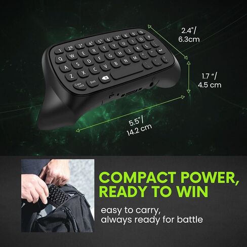 TNP Wireless Chatpad for Xbox One Controller S/X & Series S/X - 2.4Ghz Black Mini Text Messenger Chat Pad for Xbox One, Controller Keyboard Attachment Accessory in Saudi Arabia