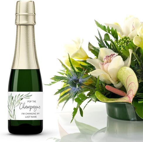 POP the Champagne ملصقات زجاجات الشمبانيا الصغيرة ● مجموعة من 12 ● ملصقات نبيذ صغيرة أنيقة وبسيطة لحفلات توديع العزوبية، ملصقات نبيذ صغيرة لحفلات الزفاف وحفلات الزفاف وحفلات الزفاف وحفلات الزفاف، ملصقات صغيرة للشمبانيا مقاومة للماء M201-LN-12 in Kuwait
