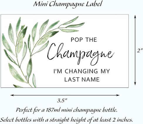 POP the Champagne ملصقات زجاجات الشمبانيا الصغيرة ● مجموعة من 12 ● ملصقات نبيذ صغيرة أنيقة وبسيطة لحفلات توديع العزوبية، ملصقات نبيذ صغيرة لحفلات الزفاف وحفلات الزفاف وحفلات الزفاف وحفلات الزفاف، ملصقات صغيرة للشمبانيا مقاومة للماء M201-LN-12 in Kuwait