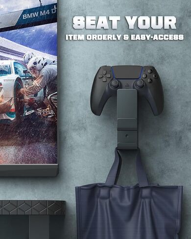 حامل وحدة تحكم MoKo، حامل سماعة رأس مزدوج وجهاز تحكم يناسب STEAM، PS3، PS4، PS5، Xbox 360، PC، Switch، حامل مثبت على الحائط لجميع أنواع سماعات الرأس، شفاف، شفاف in Saudi Arabia