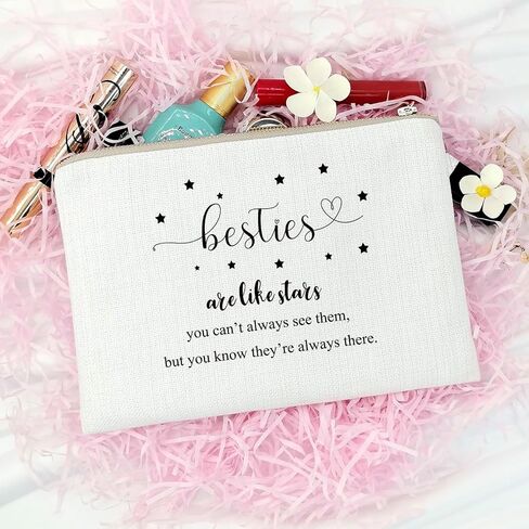 حقيبة مكياج Sisters Are Like Stars لهدايا عيد ميلاد الأخت، حقيبة مستحضرات التجميل أفضل هدية للأصدقاء للأخوات الصغيرات الكبيرات in Kuwait