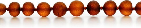 قلادة Amber Guru Baltic Amber للنساء والرجال (أصيلة ومعتمدة) - 21.7 بوصة، كونياك (مصقول) - مجوهرات عنبر للجنسين للبالغين - قلادة من خرز العنبر in Kuwait