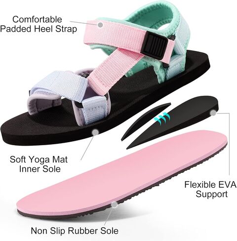 KELISI Unisex-Child Big Kids Sandals Adjustable Straps Slip on Athletic Sandals Outdoor Casual Shoes in Saudi Arabia