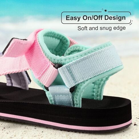 KELISI Unisex-Child Big Kids Sandals Adjustable Straps Slip on Athletic Sandals Outdoor Casual Shoes in Saudi Arabia