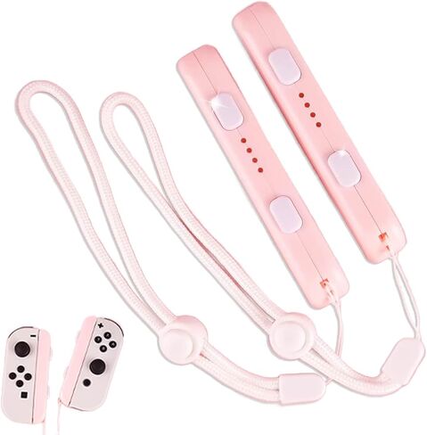 BelugaDesign Pastel Joy-Con Straps Pair | Switch Controller Wrist Accessory Compatible with Nintendo Switch Standard OLED Joycons (White) in Saudi Arabia