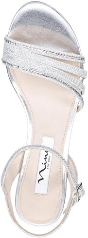 NINA Nelena - Women's Sparkling Dress Sandals with Crystal Embellishments Shoes - Elegant and Comfortable heeled Sandals for Women - Casual and Dress - Women Shoes in Saudi Arabia