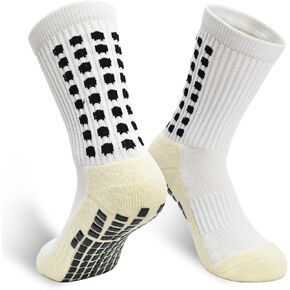 ELUTONG Kids Grip Athletic Socks,4 Pairs Soccer Anti Slip Sports Socks For 8-12 Years Youth Boys Girls