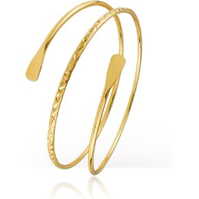 Hithop Gold Snake Bracelet Arm Cuff Jewelry Gold Arm Band Upper Arm Cuff Gold Arm Bands for women Arm Cuff Bangle for Women Gold Wrist Cuff Gold Evening Bracelet, One Size