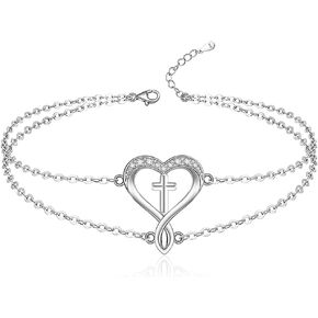 Lotus Flower Ankle Bracelet Moonstone Lotus Anklet for Women 925 Sterling Silver Yoga Jewelry Energy Balance Meditation Layered Chain