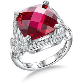 RANDES 925 فضة مقلد مورغانيتي خواتم الخطبة للنساء 10ct وسادة قطع كبير الأحجار الكريمة خاتم على شكل هالة in Kuwait