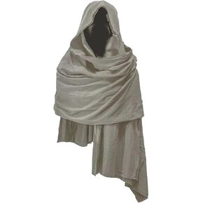 JCBFUME Cowl Hood Scarf Rogue Hood Medieval Cloak Renaissance Costume Men Neck Warmer Hooded Cape Hat Cyberpunk Accessories