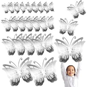 Kigeli 20 Pcs Butterfly Party Decorations Large Butterfly 3D Butterfly Centerpieces Gold Butterfly Wall Decor Paper Butterfly Cutouts Butterfly Prop for Baby Shower Wedding Party Bedroom Girl, 4 Sizes in Saudi Arabia