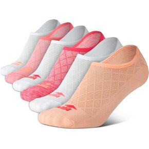 Avia Woman's No Show Athletic Performance Stretch Sport Liner Socks With Non-Slip Grip (6 Pack)
