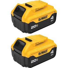 DEWALT 20V MAX* XR Battery, 4.0-Ah, 2-Pack (DCB204-2) , Black