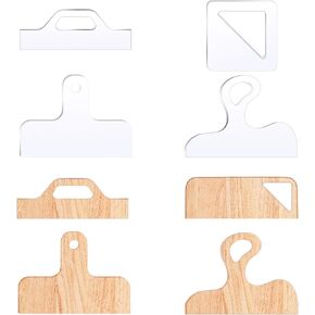 3 Pcs Router Templates Charcuterie Board Template Clear Cutting Board Router Template Acrylic Charcuterie Board Handle Template Large Angled Curvy Tracing Stencils Guide Tools for Kitchen Woodworking