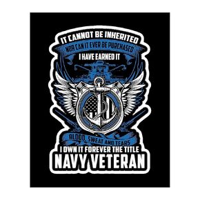 U.S. Navy Creed SSS - Military Wall Art, Service Honor Sacrifice Wall Decor, Patriotic Wall Art Eagle Flag Print, Home Decor, Bedroom Room, Living Room Decor For Wall, Office Decor, Unframed - 8x10