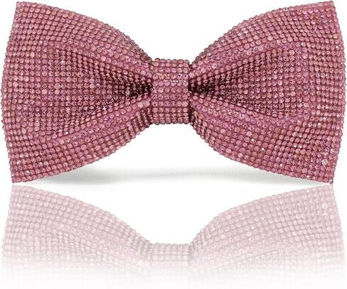 Crystal Rhinestones Pre-tied Bow Ties for men women | Formal Bowties with Adjustable Length | CK Bow (Green AB) in Kuwait