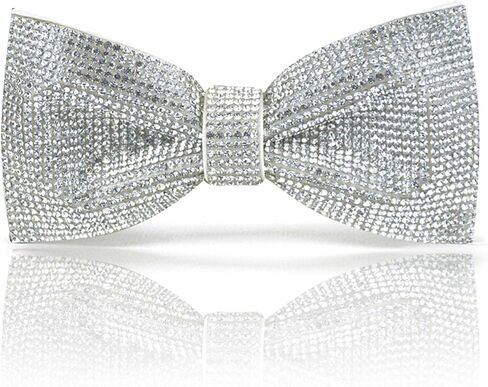 Crystal Rhinestones Pre-tied Bow Ties for men women | Formal Bowties with Adjustable Length | CK Bow (Green AB) in Kuwait