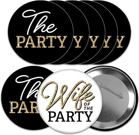 Big Dot of Happiness Vino Before Vows - 3 inch Winery Bridal Shower or Bachelorette Party Badge - Pinback Buttons - Set of 8 in Kuwait
