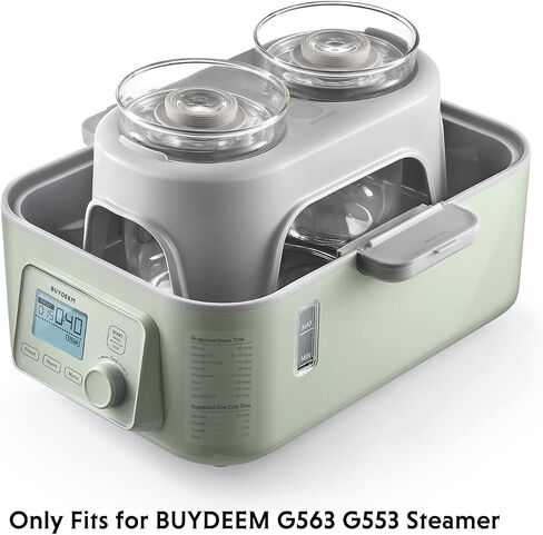 BUYDEEM A501 Stackable Double Tier for Electric Food Steamer, with 18/8 Stainless Steel Tray & Handles, Suitable for G563 One-Touch Vegetable Food Steamer, 11 * 4 Inch in Saudi Arabia
