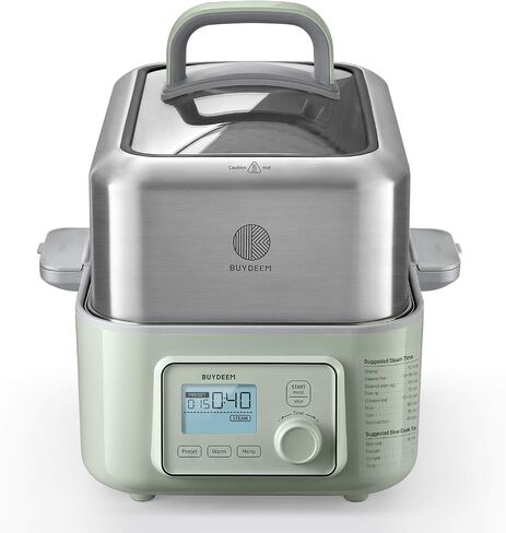 BUYDEEM A501 Stackable Double Tier for Electric Food Steamer, with 18/8 Stainless Steel Tray & Handles, Suitable for G563 One-Touch Vegetable Food Steamer, 11 * 4 Inch in Saudi Arabia