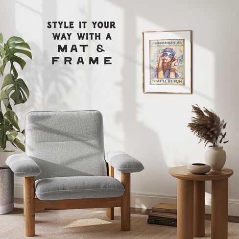 Boho-chic Hippie Wall Art & Decor - Go Ahead Underestimate Me That'll Be Fun - Funny Saying for Women - BFF Best Friend Gift for Woman - Motivation Office Bedroom Living room Home Decor Poster 8x10 in Kuwait