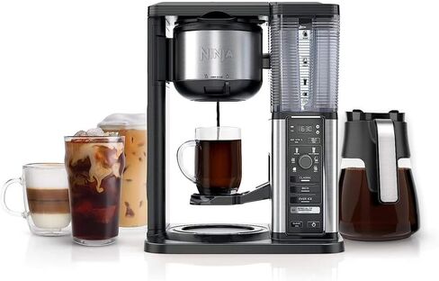 Ninja Specialty Fold-Away Frother (CM401) Coffee Maker, Single Serve to 10 Cup (50 oz.), Glass Carafe (Renewed) in Saudi Arabia
