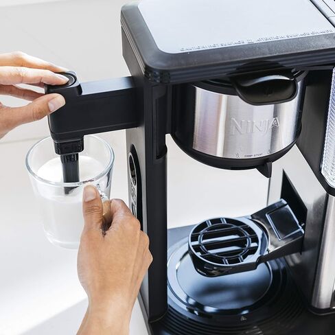 Ninja Specialty Fold-Away Frother (CM401) Coffee Maker, Single Serve to 10 Cup (50 oz.), Glass Carafe (Renewed) in Saudi Arabia